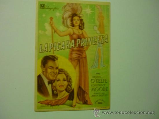 Cine: PROGRAMA LA PICARA PRINCESA - DENNIS O&acute;KEEFE publicidad - Foto 1
