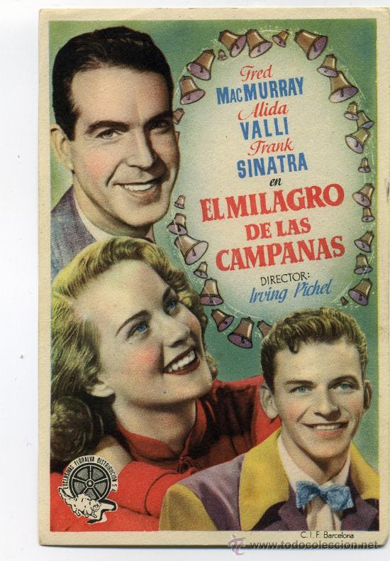 Cine: EL MILAGRO DE LAS CAMPANAS, con Frank Sinatra.