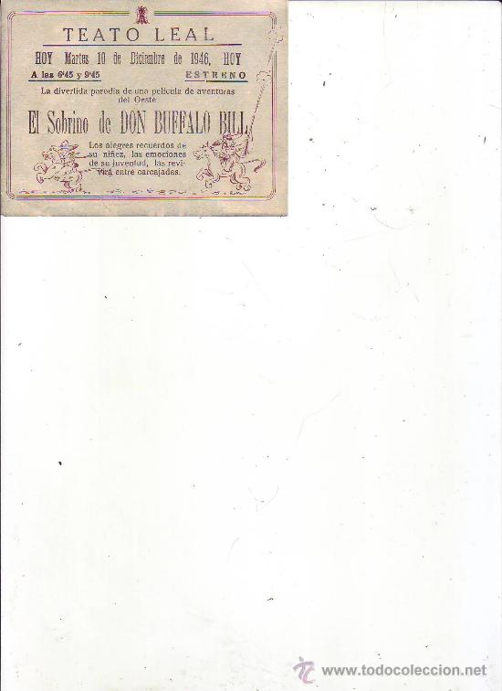 Cine: el sobrino de buffalo bill - doble  c/p - Foto 2