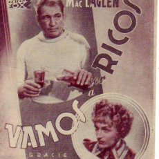  Foglietti di film di film antichi di cinema: VAMOS A SER RICOS - DOBLE - C/P. Lote 36824969
