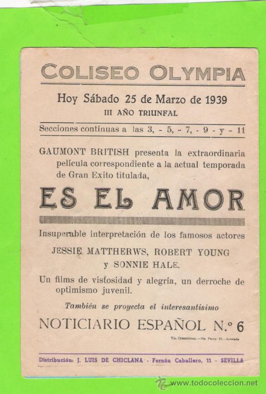 Cine: es el amor 1939 c/t - Foto 2