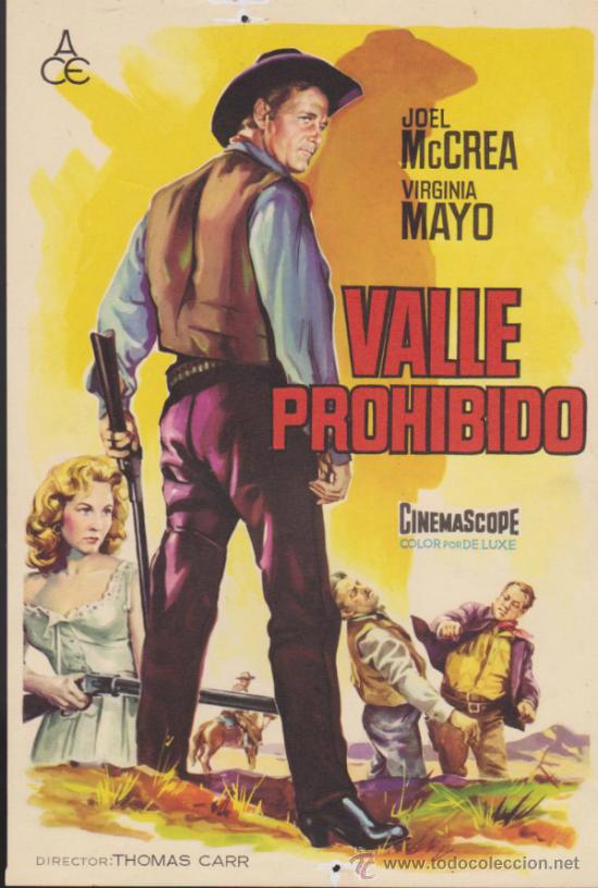 Cine: Valle Prohibido. Programa grande de CEA. (27,5x19)  RARO. - Foto 1