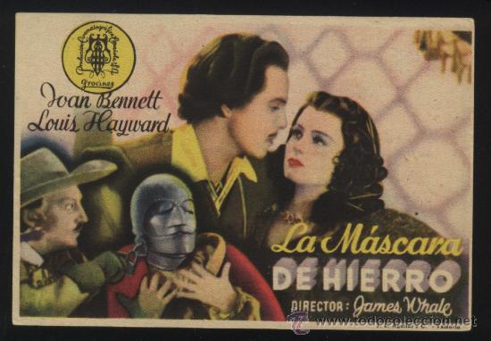 Kino: Q-01475- LA MASCARA DE HIERRO (PROCINES) (MAS PEQUE&Ntilde;O) (CINE FRONTON - ARANDA) Joan Bennett