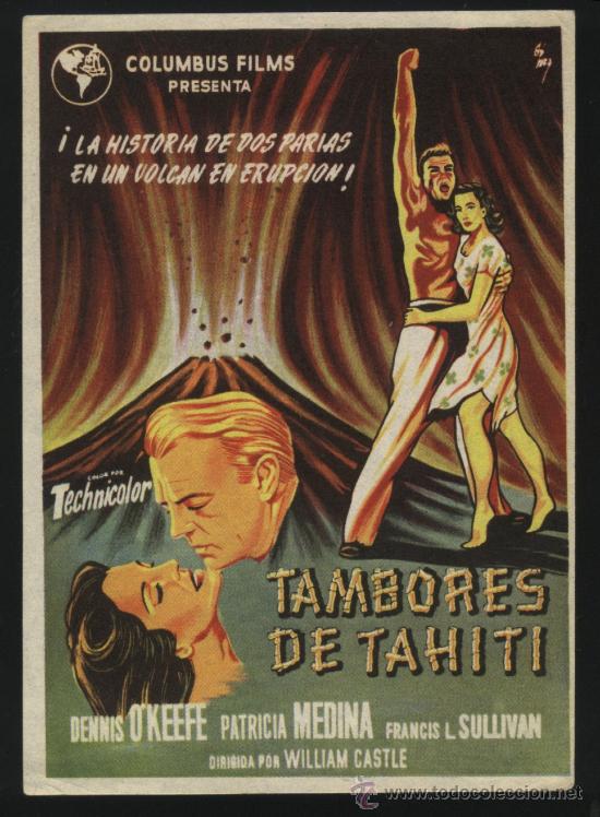 Cine: P-1502- TAMBORES DE TAHITI (Drums of Tahiti) Dennis O'Keefe - Patricia Medina - Francis L. Sullivan