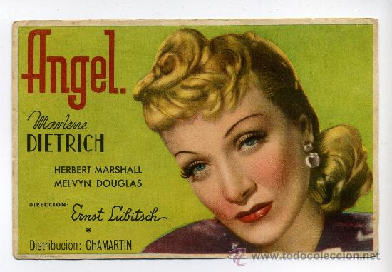 Cine: ANGEL, con Marlene Dietrich.