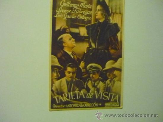Cine: PROGRAMA TARJETA DE VISITA .- GUILLERMO MARIN - LEONOR FABREGAS - Foto 1