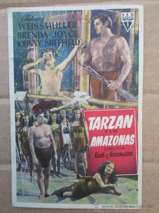 Cine: tarzan y las amazonas , johnny weissmuller - detras cinema goya - zaragoza