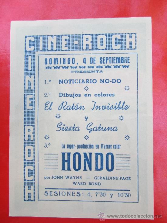 Cine: programa grande - hondo- john wayne - detras cine roch -alca&ntilde;iz - Foto 2