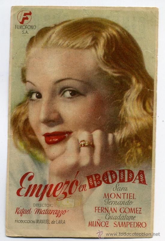 Cine: EMPEZO EN BOBA, con Sara Montiel.
