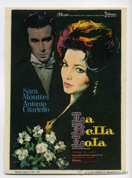 Cine: LA BELLA LOLA, con Sara Montiel.