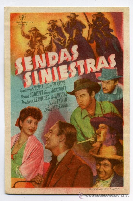 Cine: SENDAS SINIESTRAS, con Randolph Scott. - Foto 1