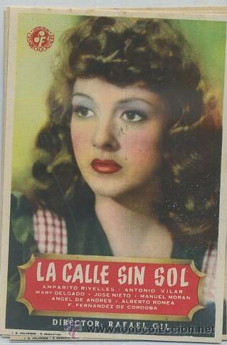  Foglietti di film di film antichi di cinema: PROGRAMA DE CINE: LA CALLE SIN SOL PC-2332 ,6