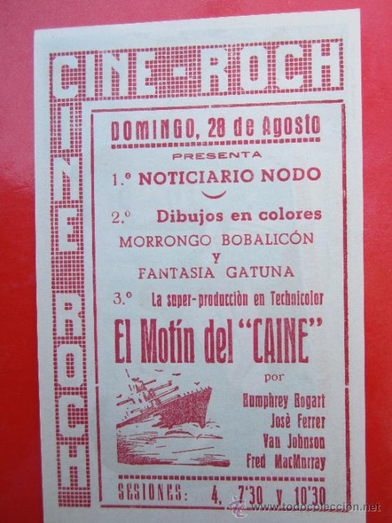 Cine: el motin del caine - humphrey bogart - cine roch - alcañiz - Foto 2 - 37168132