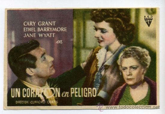 Cine: UN CORAZ&Oacute;N EN PELIGRO, con Cary Grant.