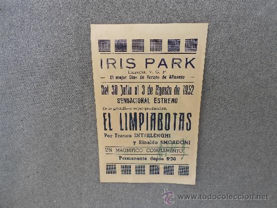 Cine: PROGRAMA DE MANO EL LIMPIABOTAS - Foto 2
