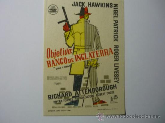 Cine: programa objetivo: banco de inglaterra - jack hawkins - Foto 1
