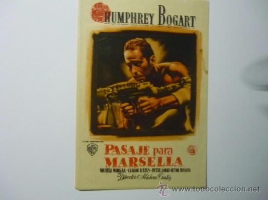 Cine: programa pasaje para marsella.- h.bogart - Foto 1