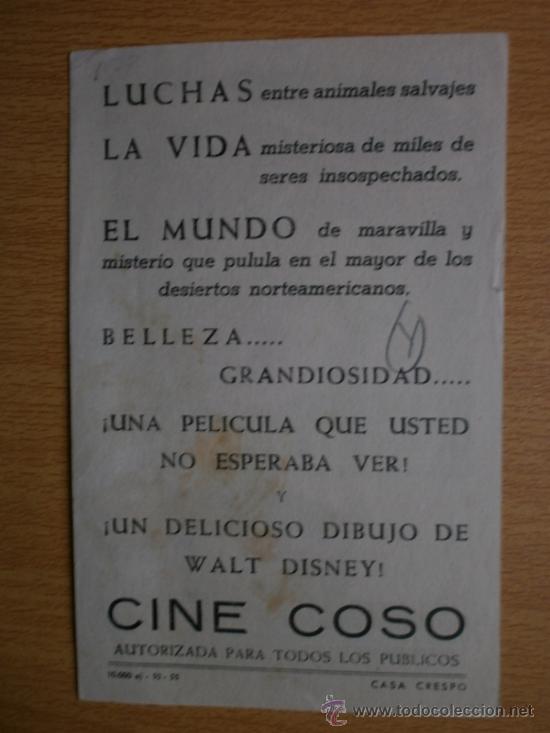 Cine: EL DESIERTO VIVIENTE. - Foto 2