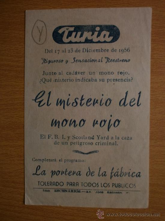 Cine: EL MISTERIO DEL MONO ROJO. - Foto 2