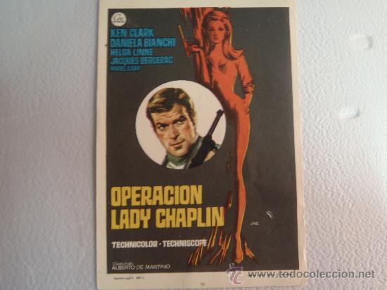 Cine: FOLLETO DE MANO OPERACION LADY CHAPLIN - Foto 1