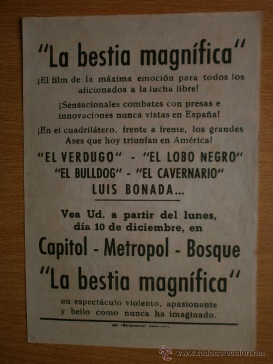 Cine: LA BESTIA MAGNIFICA. - Foto 2
