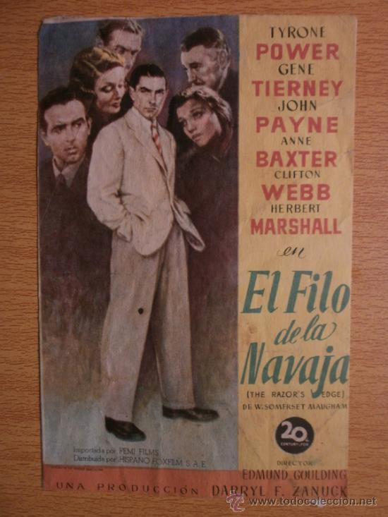 Cine: EL FILO DE LA NAVAJA. - Foto 1