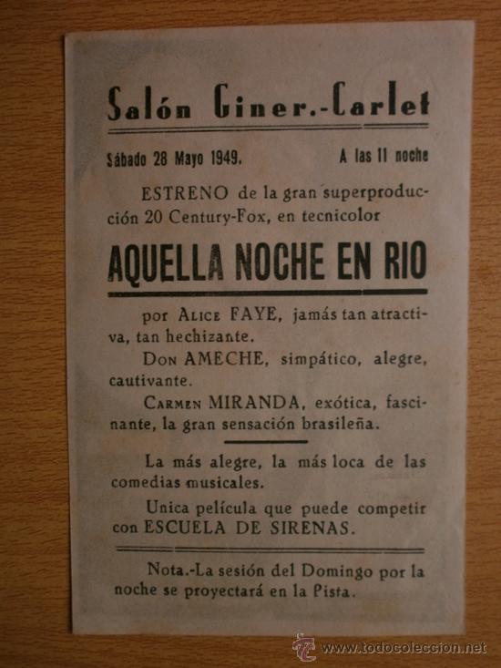 Cine: AQUELLA NOCHE EN RIO. - Foto 2