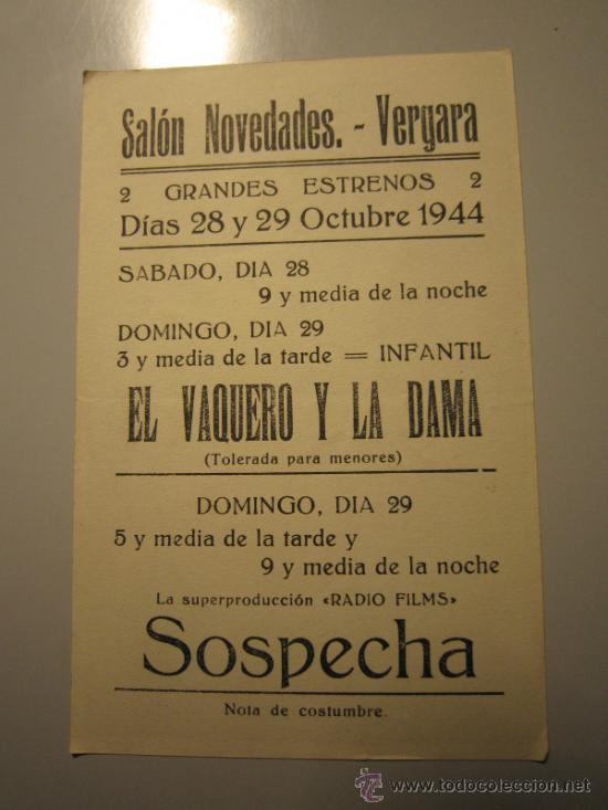 Cine: PROGRAMA DE CINE - SOSPECHA - 1941 - PUBLICIDAD - Foto 2