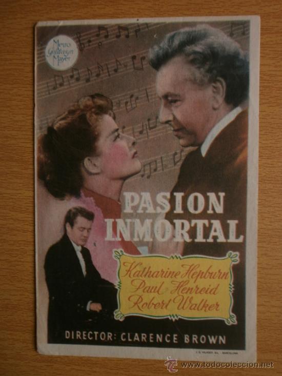  Foglietti di film di film antichi di cinema: PASION INMORTAL.