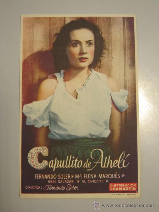 Cine: PROGRAMA DE MANO - CAPULLITO DE ALHEL&Iacute; - 1944 - Foto 1