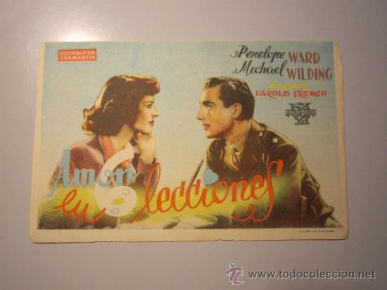 Cine: PROGRAMA DE CINE - AMOR EN 6 LECCIONES - 1944 - Foto 1