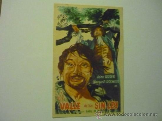 Cine: programa el valle de los sin ley.- margaret lockwood