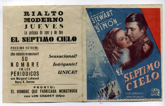 Cine: EL SEPTIMO CIELO, con James Stewart.