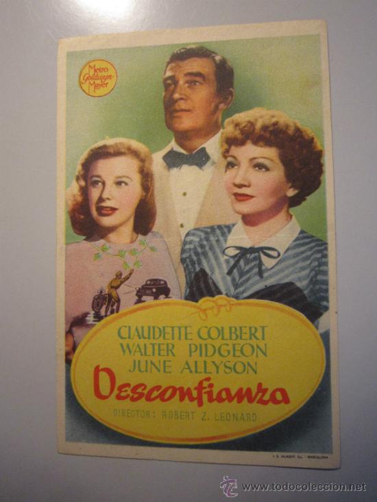Cine: PROGRAMA DE CINE - DESCONFIANZA - 1946 - DOBLADO - Foto 1