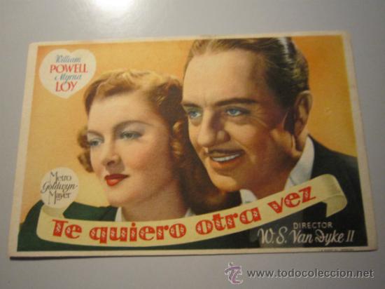 Cine: PROGRAMA DE CINE - TE QUIERO OTRA VEZ - 1940 - Foto 1