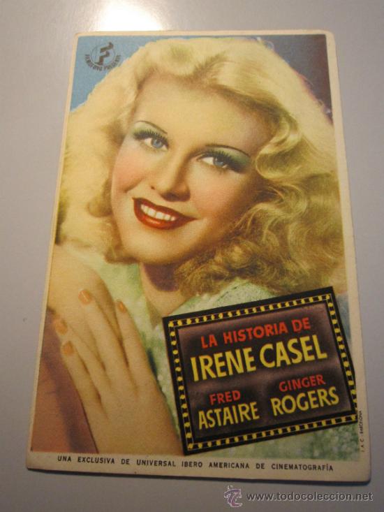 Cine: PROGRAMA DE CINE - LA HISTORIA DE IRENE CASEL - 1939 - DOBLADO - Foto 1