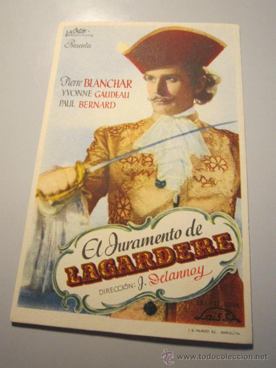 Cine: PROGRAMA DE CINE - EL JURAMENTO DE LAGARDERE - 1944 - Foto 1