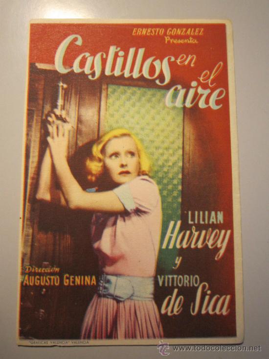 Cine: PROGRAMA DE CINE - CASTILLOS EN EL AIRE - 1939 - Foto 1