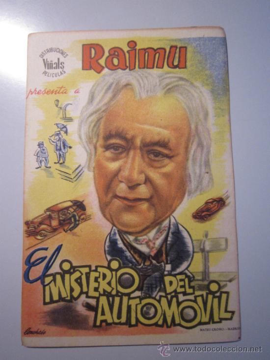 Cine: PROGRAMA DE CINE - EL MISTERIO DEL AUTOMOVIL - 1942 - Foto 1