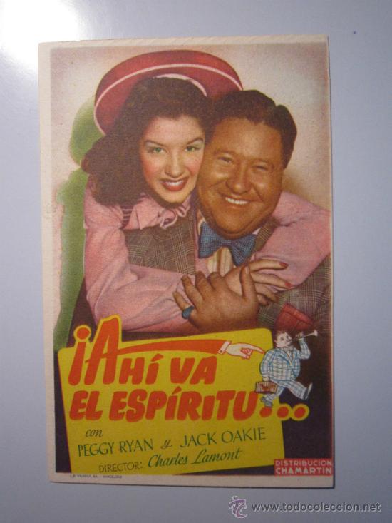 Cine: PROGRAMA DE CINE - AH&Iacute; VA EL ESP&Iacute;RITU - 1945 - Foto 1
