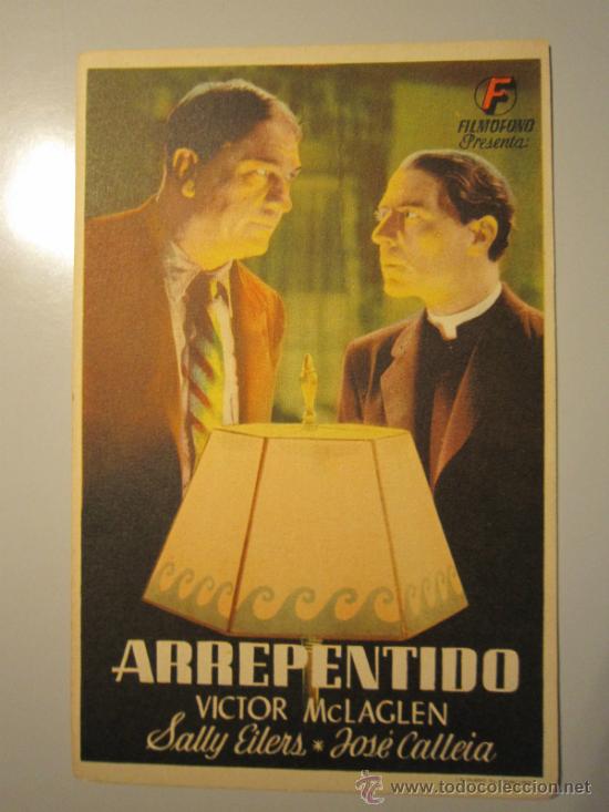 Cine: PROGRAMA DE CINE - ARREPENTIDO - 1939 - Foto 1