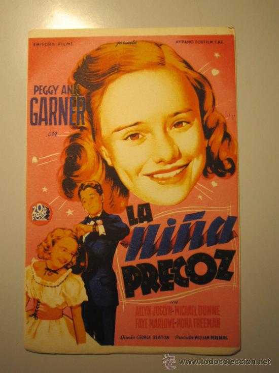 Cine: PROGRAMA DE CINE - LA NI&Ntilde;A PRECOZ - 1945 - Foto 1