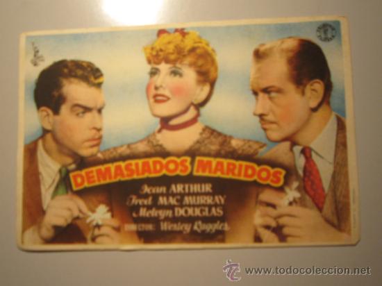 Cine: PROGRAMA DE CINE - DEMASIADOS MARIDOS - 1940 - Foto 1