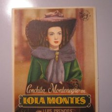 Cine: PROGRAMA DE CINE - LOLA MONTES - 1944. Lote 37934173