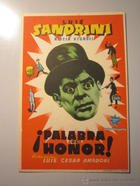 Cine: PROGRAMA DE CINE - PALABRA DE HONOR - 1939 - Foto 1