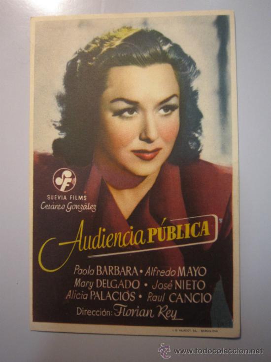 Cine: PROGRAMA DE CINE - AUDIENCIA P&Uacute;BLICA - 1946 - Foto 1
