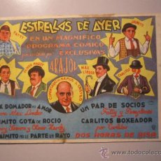 Cine: PROGRAMA DE CINE - ESTRELLAS DE AYER - 1940 - PUBLICIDAD - SUCIO Y DOBLADO. Lote 38960355