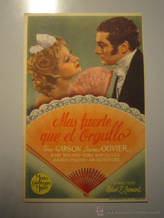 Cine: PROGRAMA DE CINE - MAS FUERTE QUE EL ORGULLO - 1940 - Foto 1