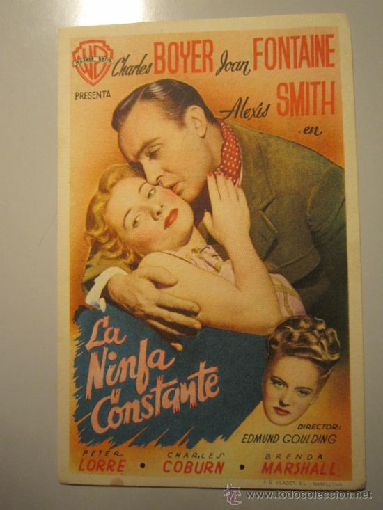 Cine: PROGRAMA DE CINE - LA NINFA CONSTANTE - 1943 - PUBLICIDAD - Foto 1