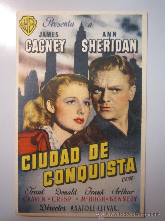 Cine: PROGRAMA DE CINE - CIUDAD DE CONQUISTA - 1940 - PUBLICIDAD - Foto 1